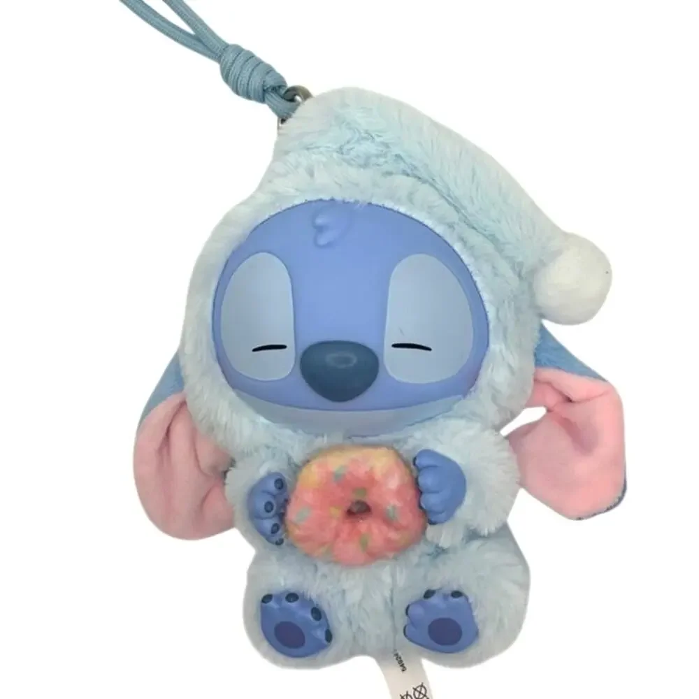 Disney x Miniso Stitch Sleepy Donut, Eat Something Before Sleep Bag Charm, Plush